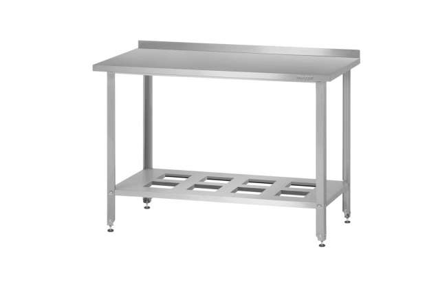Стол производственный СПРн - 600*600*860 "Norma Inox", борт (полка-решетка, ножка угловая)