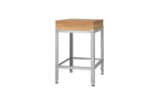 Подставка для рубки мяса ПДМн - 500*500*800 "Norma Inox"